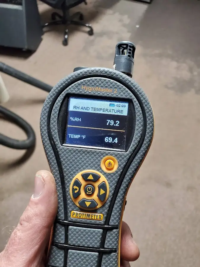 Moisture meter humidity assessment for Fire & Smoke Damage Restoration in Brock Hall